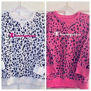Cheetah Print Champion Sweatshirt Big girls size XL